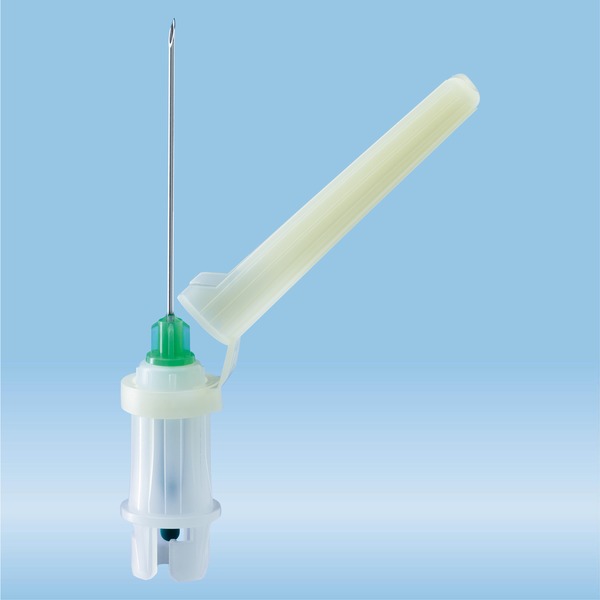 S-Cannula di sicurezza per monovette, 21G verde 50 pezzi 