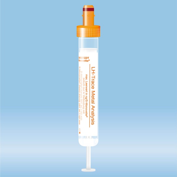 S-Monovette analyse de métaux LH 7.5 ml orange 50 pièces 