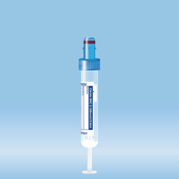 S-Monovette Citrate 2.9 ml bleu avec étiquette papier 50 piè 