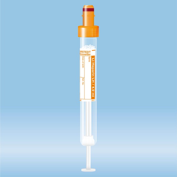 S-Monovette Lithium Heparin LH 4.9 ml orange 50 Stück 