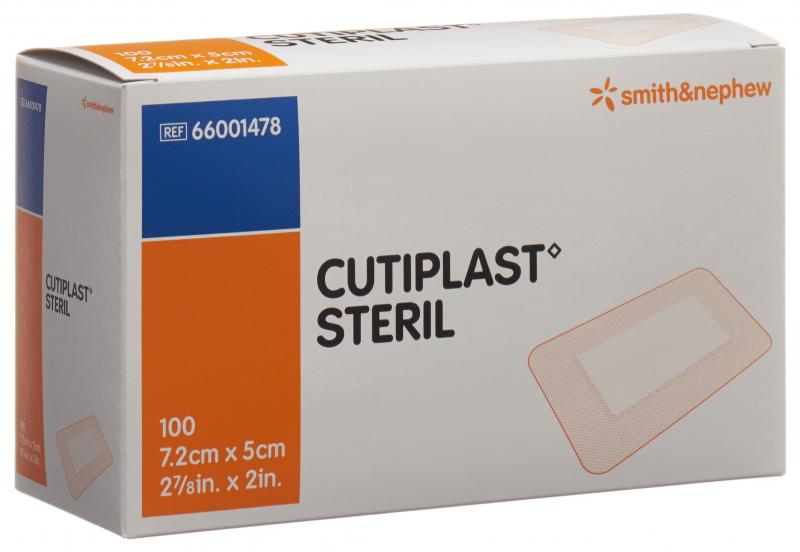 CUTIPLAST STERILE pans vuln 7.2cmx5cm blanc 100 pce 