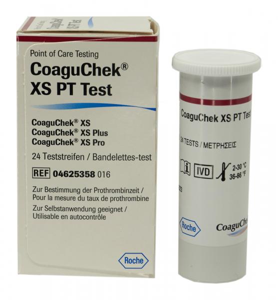 COAGUCHEK XS PT bandelettes 24 pce 