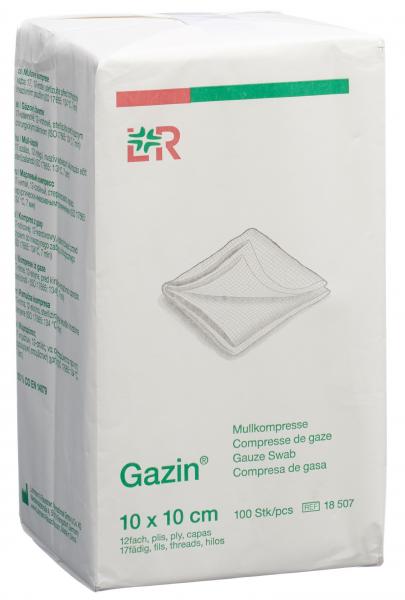 Compressa piegata Gazin, 10x10 cm, 12 strati, confezione da 