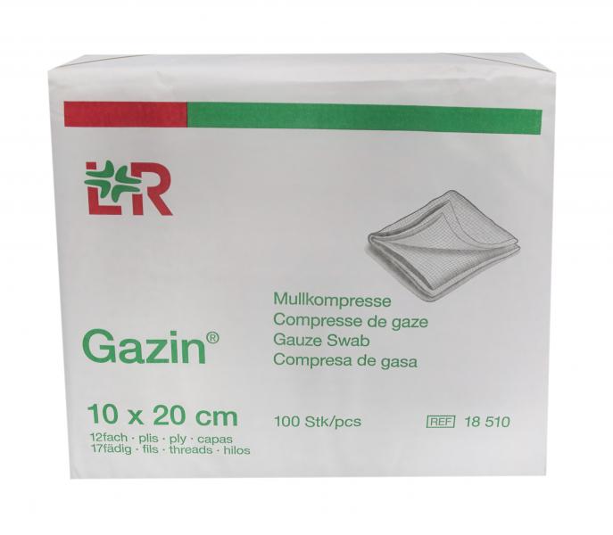 Gazin Faltkompr 10x20cm 12fach/17f o RK 100 pezzi 