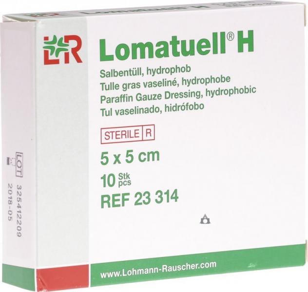 LOMATUELL H compressa di unguento 5x5cm sterile 10 pezzi 