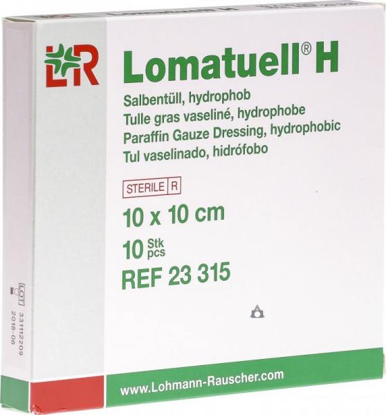 LOMATUELL H Compressa di unguento 10x10cm sterile 10 pezzi 