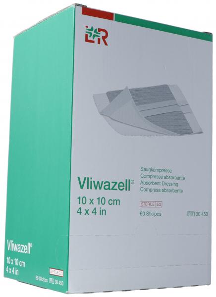 VLIWAZELL set 1 compre absor 10x10cm stéril 60 pce 