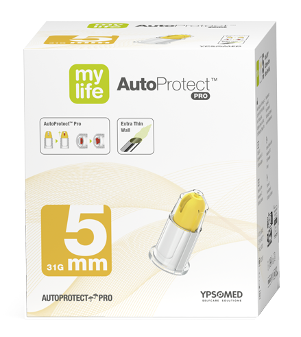 MYLIFE AutoProt. Pro 5 Pen-aiguille jaune 31G 0.25x5mm 100pc 