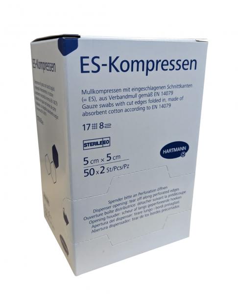 Faltkompresse T17 5x5cm 8f steril 100 Stk 