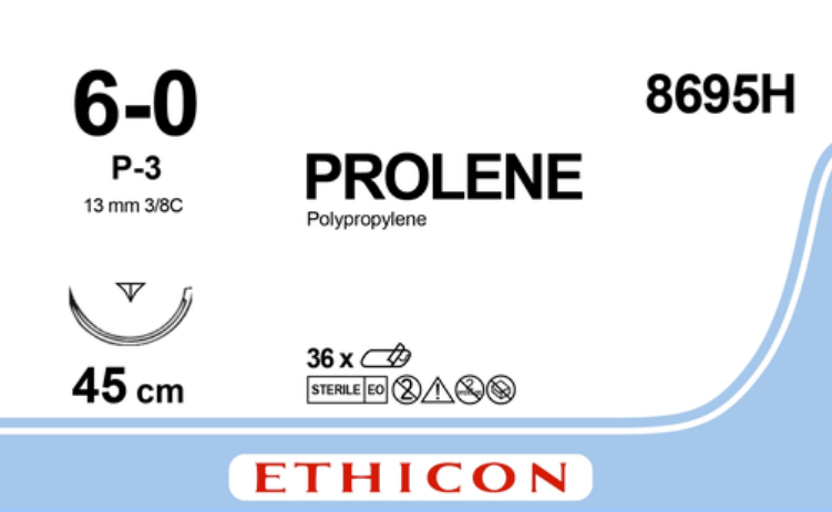 PROLENE 45cm blu 6-0 P-3 Prime 36 pezzi 