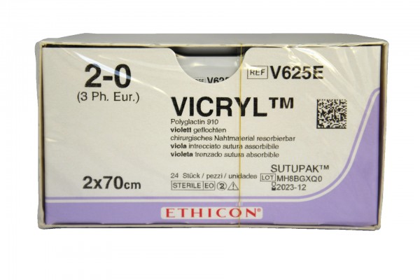 VICRYL 2x70cm violet 2-0 24 pce 