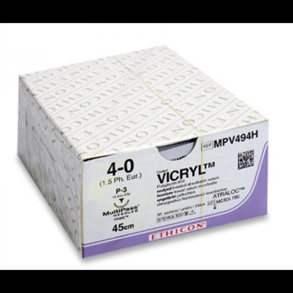 VICRYL 4-0 P-3 45cm non colorato Multiplo 36 pezzi 