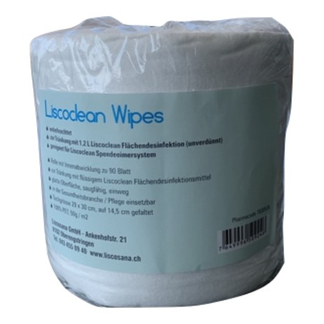 LISCOCLEAN Wipes unbefeuchtet gefalt Blatt 90 Stk 