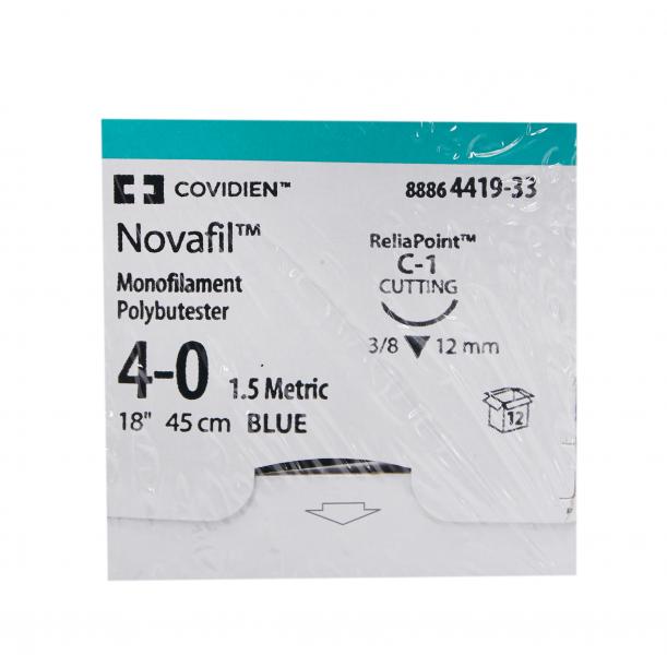 NOVAFIL 4-0 C-1 45cm blau 12 Stk 