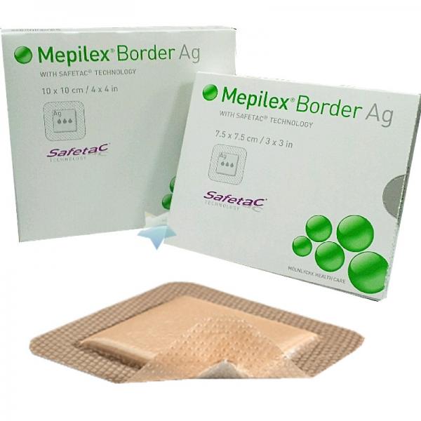 MEPILEX Ag Border pans hydrocell 10x10cm 5 pce 