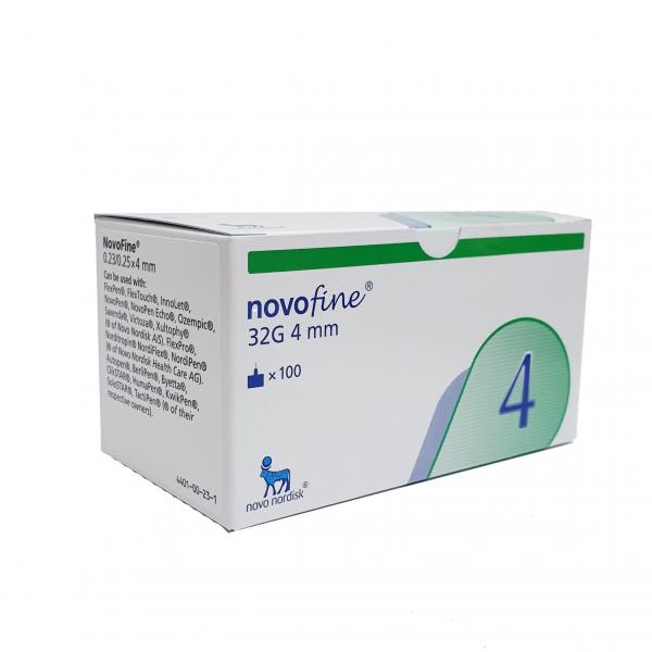 Aghi per iniezione NOVOFINE 32G 4 mm, 100 pezzi 