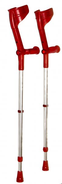 Canne de marche anatomique Comfort Grip -120 kg, rouge, pair 