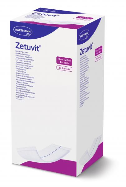 ZETUVIT compresse absorbante 10x20cm stér 25 pce 