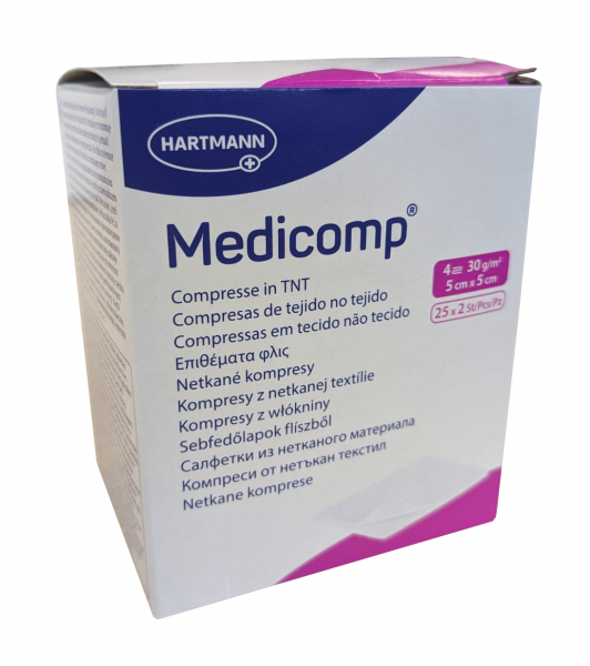 MEDICOMP 4 strati S30 5x5 cm sterile 25 x 2 pezzi 