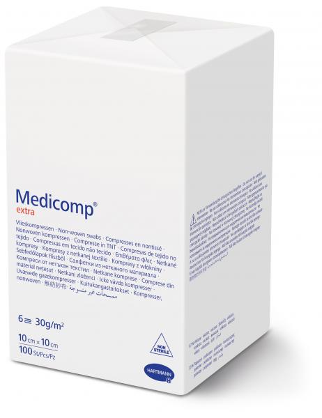 MEDICOMP EXTRA compr vlies 10x10cm n st 100 pce 