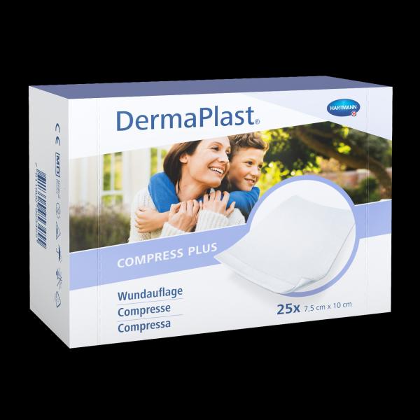 DERMAPLAST Compress Plus 7.5x10cm 25 Stk 