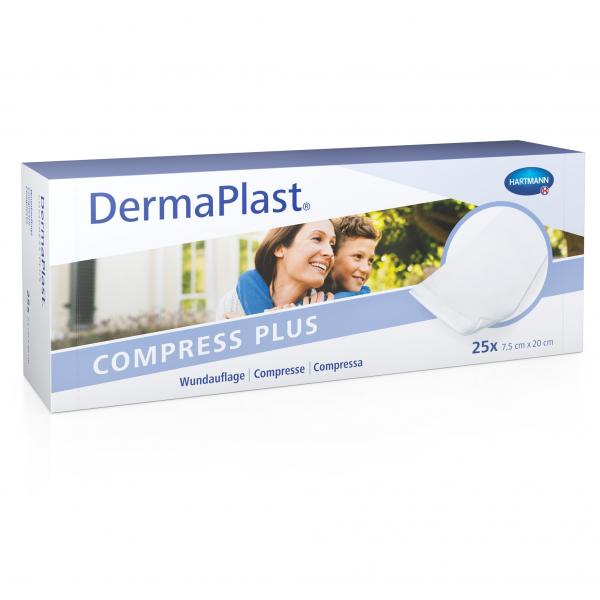 DERMAPLAST Compress Plus 7.5x20cm 25 pce 