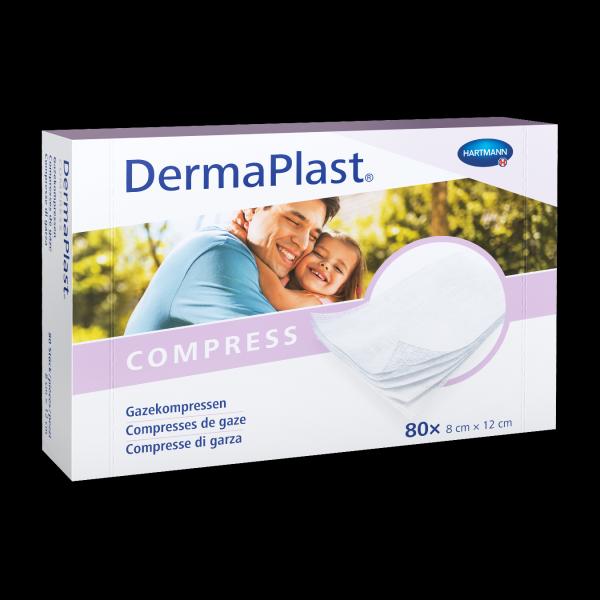 DERMAPLAST Gazekompr 8x12cm 80 Stk 214030 