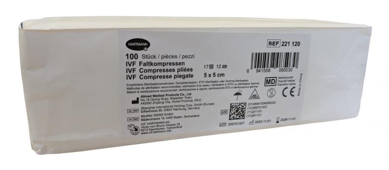 Compressa pieghevole T17 5x5cm 12 pieghe 100pezzi 