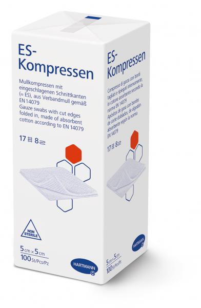 Compressa pieghevole ES a 8 strati 5x5cm nuova 100 pezzi 