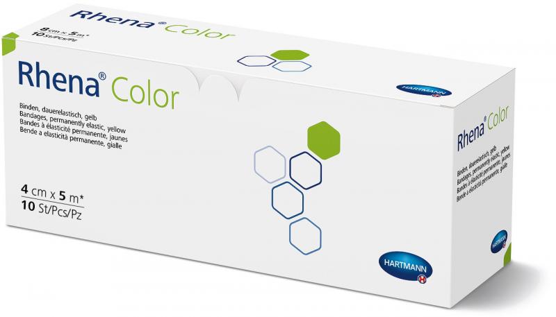 RHENA Color bandes élastiques 4cmx5m ja nue 10 pce 