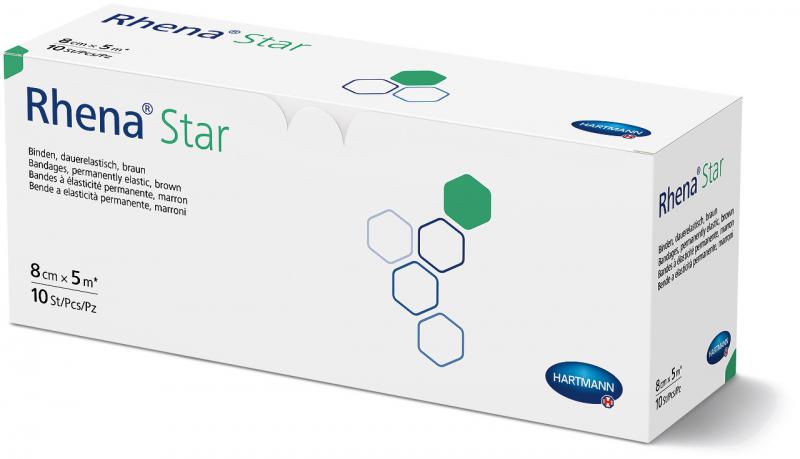 RHENA Star Elast Bind 8cmx5m hautf off 10 Stk 