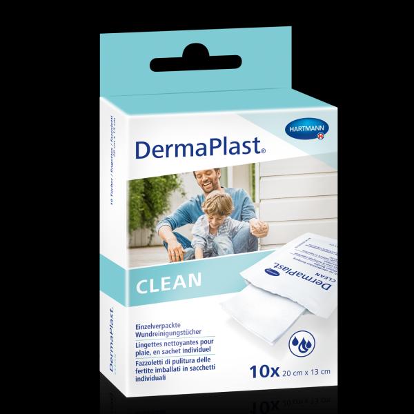 DERMAPLAST Clean lingettes nettoya p plaies 10 pce 