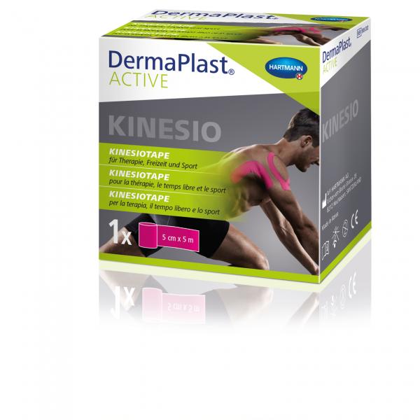 DERMAPLAST Active Kinesiotape 5cmx5m rosa (nuovo) 