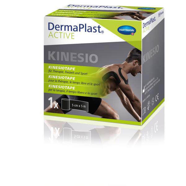 DERMAPLAST Active Kinesiotape 5cmx5m schwarz (neu) 