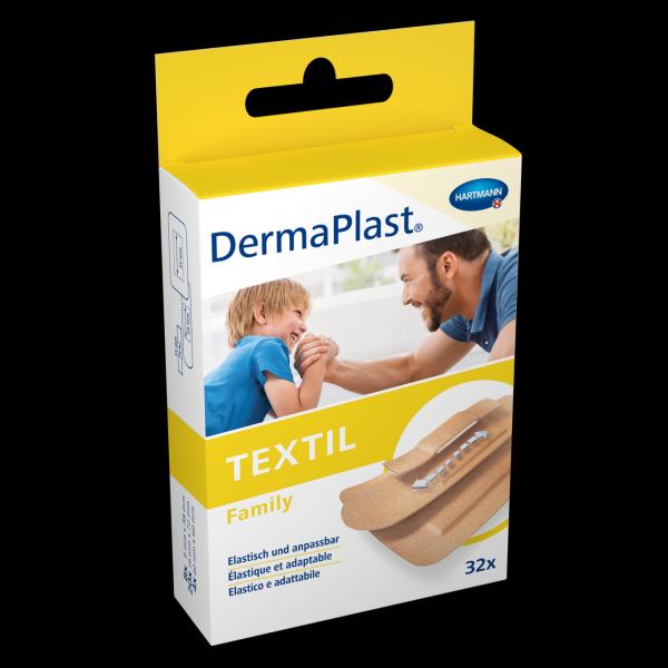 Cerotti tessili DERMAPLAST Family assortiti, confezione da 3 