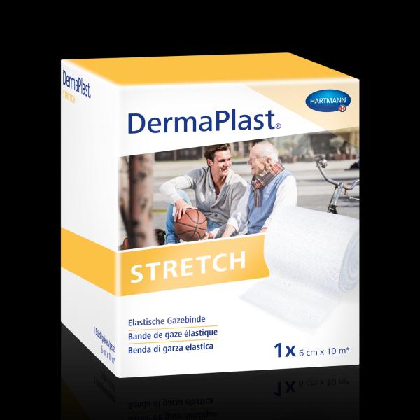 DERMAPLAST STRETCH Gazebinde 6cmx10m weiss (neu) 