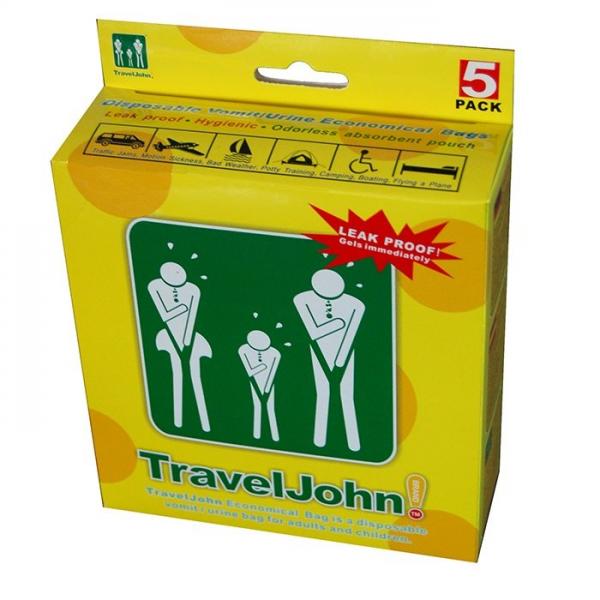 TRAVELJOHN Busta per vomito 5 pezzi 