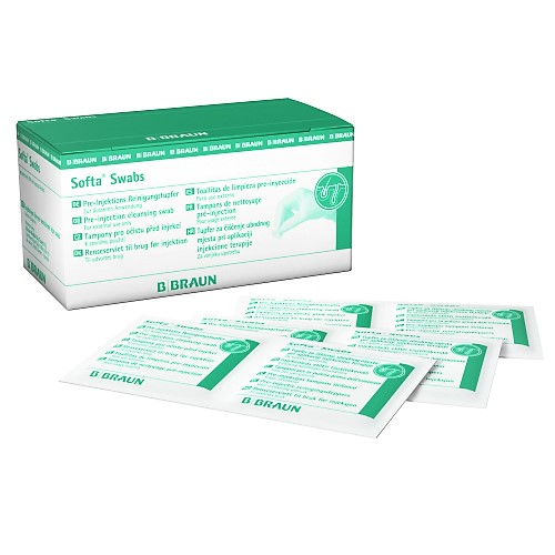 Tamponi di cotone SOFTA SWABS imbevuti di alcol, pezzi 100 