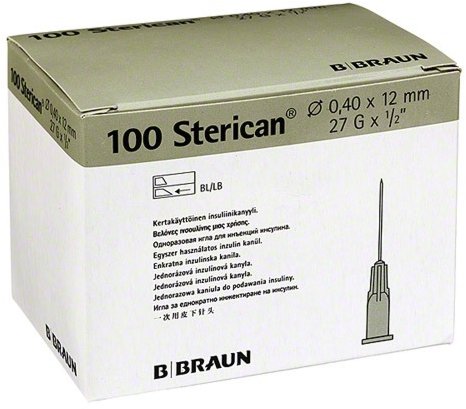 STERICAN grau 0.40x12mm 27G 100 Stk 