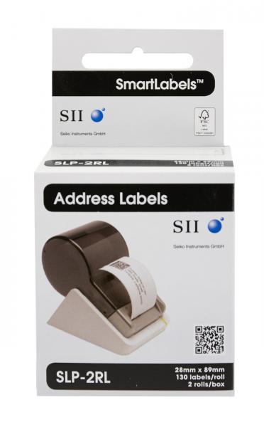 Étiquettes SMART SLP-2RL 28x89mm, 2x130 pièces 