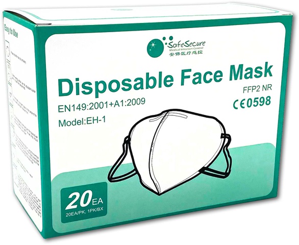 Atemschutzmasken FFP2 SafeSecure o. Ventil 20Stk -> maschere 