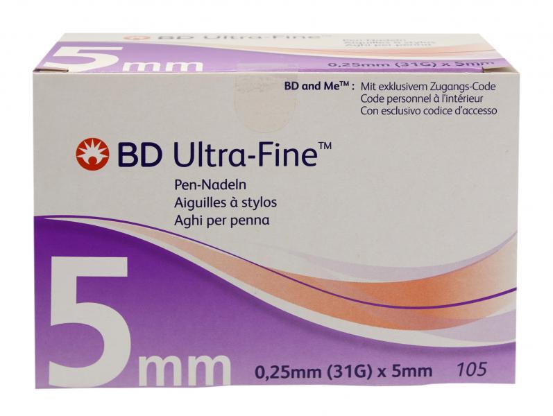 BD Ultra-Fine Pen Nadel 31G 0.25x5mm 105Stk. 