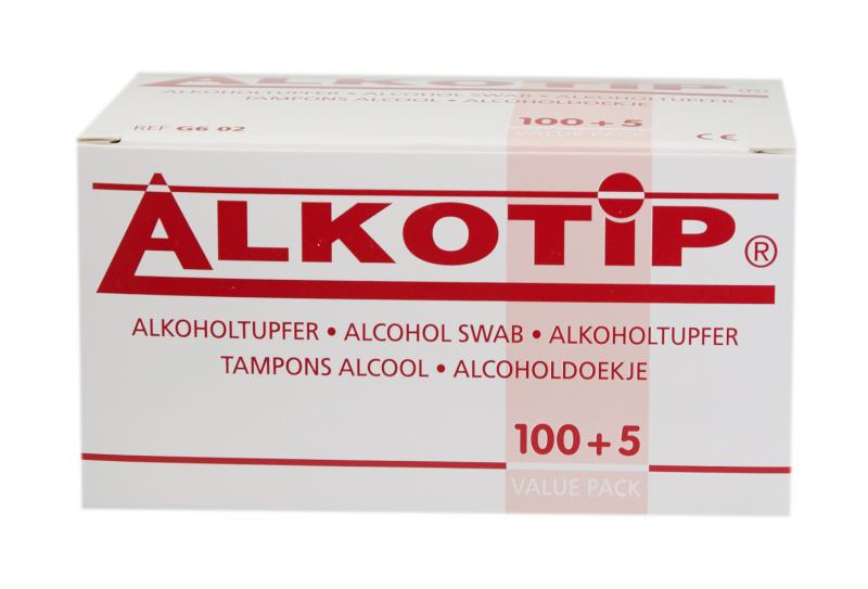 Alkotip Tampons d'alcool 30x65 mm 105 pces 