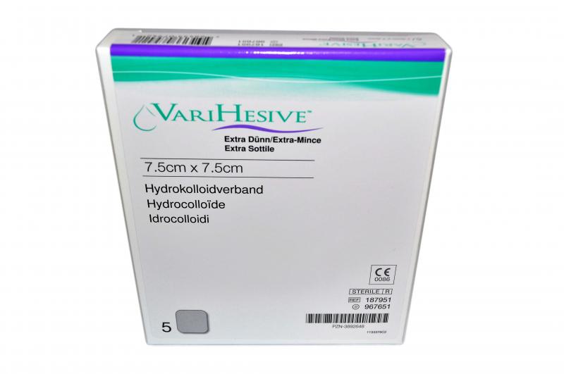 VARIHESIVE Verband 7.5x7.5cm extra dünn 5 Stk 