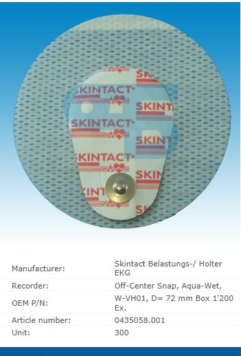 Elettrodo EKG SkinTact AquaWet T-VO-01 65mm 30 pezzi 
