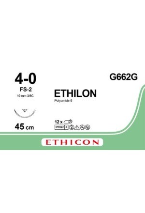 ETHILON 4-0 1x45cm green monofilament 1xFS-2 1x45cm 12 Stk. 