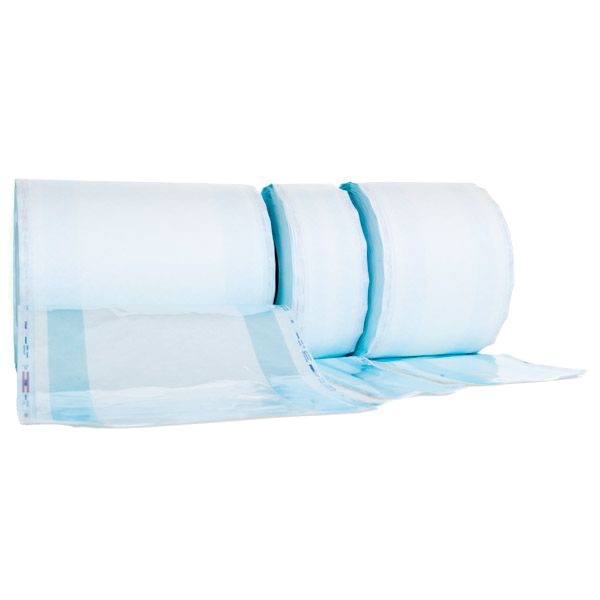 STERICLIN rotolo trasparente con piega 15x5 cm x 100 m, 1 r. 