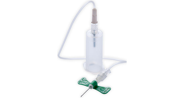BD Vacutainer U.T.PushButton a.support 23G vert 305mm 20pc
 