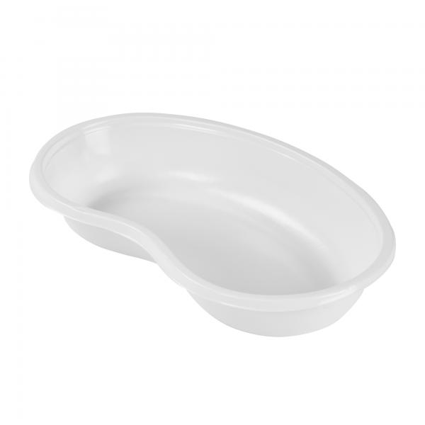 Cuvette réniforme PP 250x140x40 mm blanche 