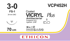 VICRYL PLUS violet tressé 1xFS-1 3-01x70cm 36 pièces 